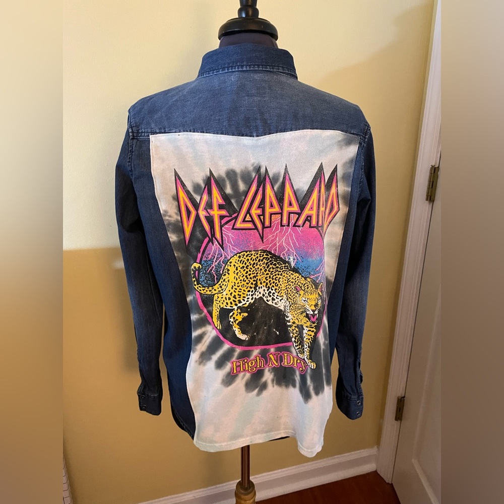 High 'N' Dry Graphic Denim Shirt Jacket - Blue
